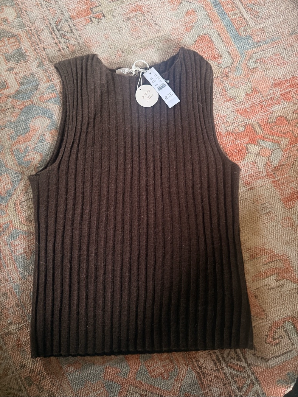 J. Crew Wide-rib cashmere sweater shell